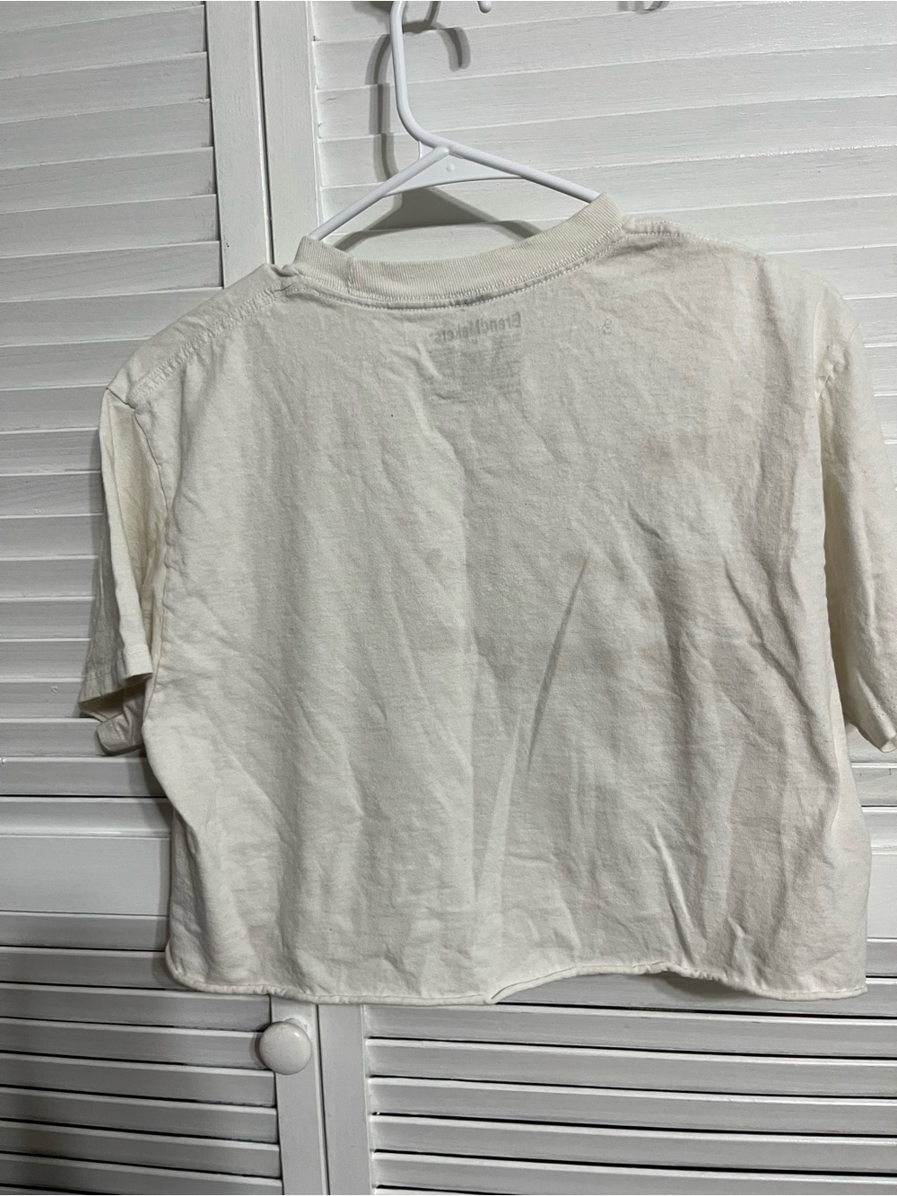 Womens Button-Down Shirt - Cream Short Sleeve